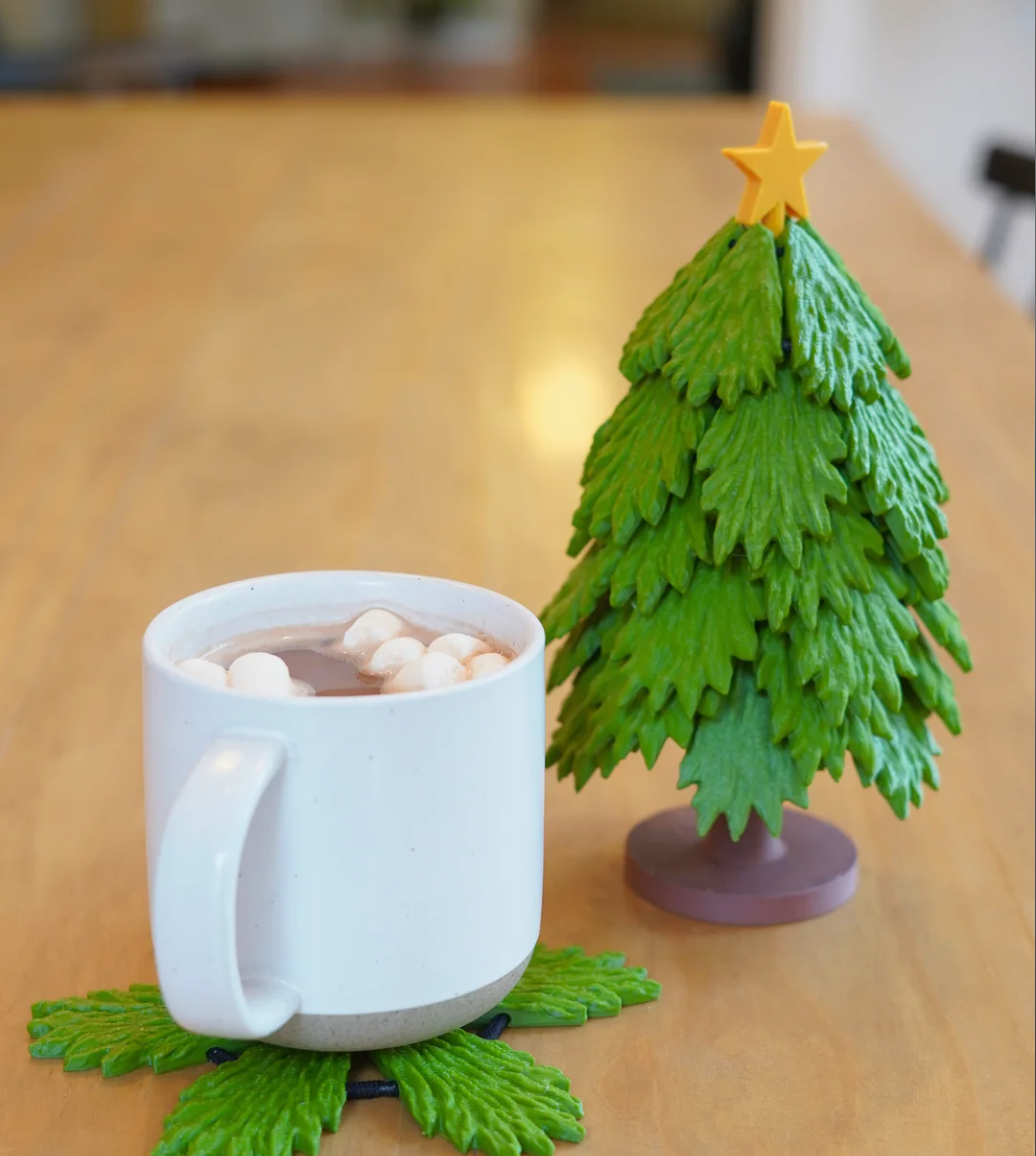 Pinecoaster - Christmas Bardak Altlığı