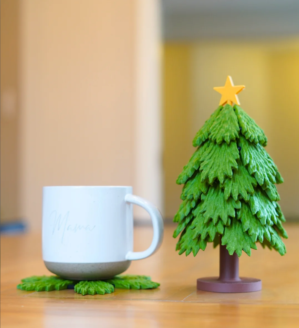 Pinecoaster - Christmas Bardak Altlığı